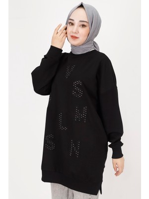 Puane 10347 2 Ip Taş Baskılı Sweatshirt