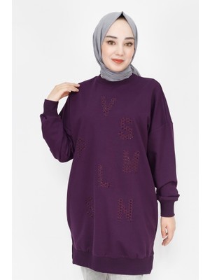 Puane 10347 2 Ip Taş Baskılı Sweatshirt