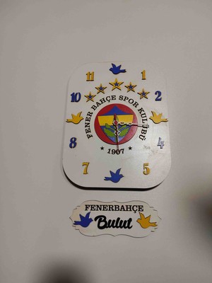 Mrc Hediye Sepeti Isim Yazılı Fenerbahçe Temalı Duvar Saati