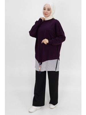 Puane 10392 Gömlek Garnili 2 Ip Sweatshirt