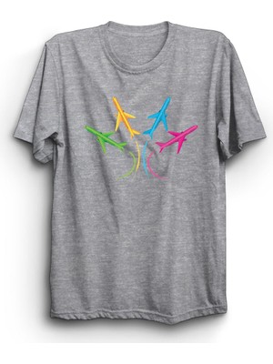 The Fame Renkli Uçaklar, Colorful Planes, Təyyarələr, Uçak, Pilot, Airplanes Tişört