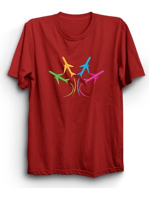 The Fame Renkli Uçaklar, Colorful Planes, Təyyarələr, Uçak, Pilot, Airplanes Tişört