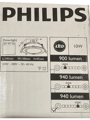 Philips 10W 6500K Beyaz LED Sıva Altı Spot