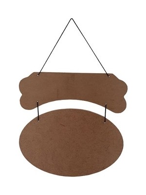 Altınyapı Hobi Market Büyük Oval Kapı Süsü Mdf  ( Mdft-03 )