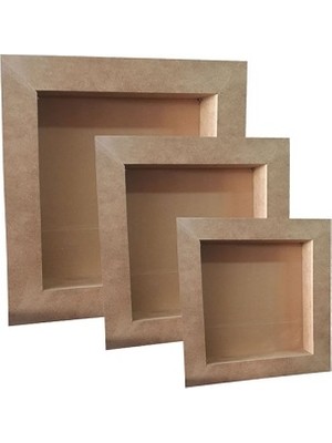 Altınyapı Hobi Market 3 'lü Derin Kare Duvar Panosu Mdf  ( MDFT-022 )