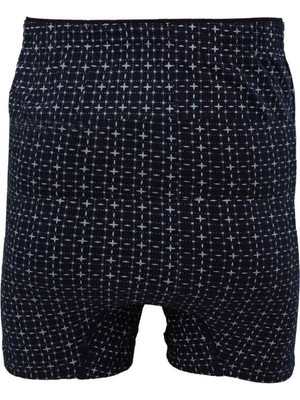 Elit Havlu Bel Desenli Erkek Boxer 1102 | Lacivert