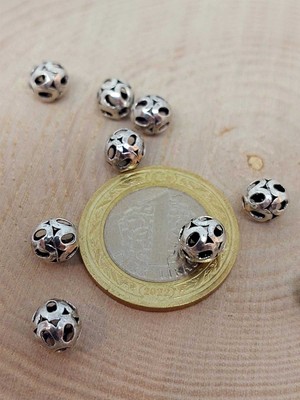 Yaşam Tohumu 925 Ayar Gümüş Boncuk Ara Malzeme 7mm/2 Adet (45612)