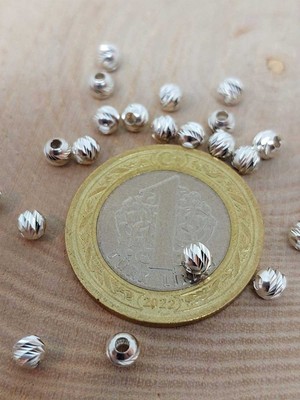 Yaşam Tohumu 925 Ayar Gümüş Boncuk Ara Malzeme 3.5*4mm/5 Adet (45636)