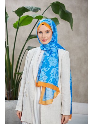 İpekhan Nature Fulya Soft Şal Mavi Altuni 3041-03