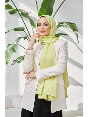 İpekhan LEGO Desen Ipeksi Jakar Şal Fıstık Yeşili 9004-21