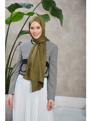 İpekhan Line Leola Desen İpeksi Jakar Şal Kahverengi 9009-15