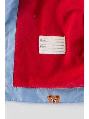 Podium Giyim Sevimli Bear Pamuk Astarlı Kulaklı Kapüşnolu Çocuk Yağmurluk Mont