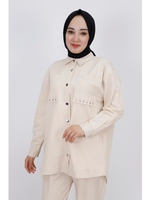 By Coolest Butik 6931 Gabardin Kumaş Cep Detaylı 2Li Takım