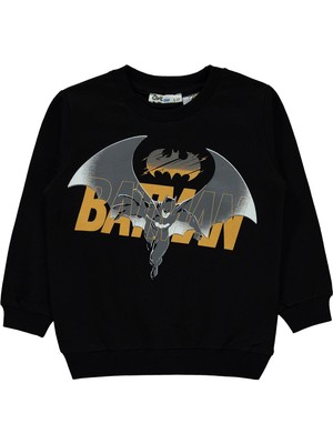 Batman Erkek Çocuk Sweatshirt 2-5 Yaş Siyah