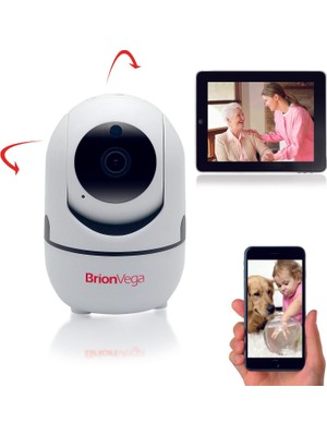 Brion Vega Bv6000 Bebek Güvenlik Kamerası 1080p Yüksek Çözünürlük Gece Görüşü Beyaz