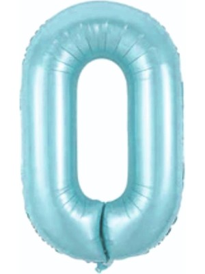 Kidspartim 0 Rakam Açık Mavi Folyo Balon 76 cm