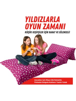 Xpermate Katlanır Çocuk Yer Minderi Katlanır Yer Yatağı Katlanır Yatak Pembe