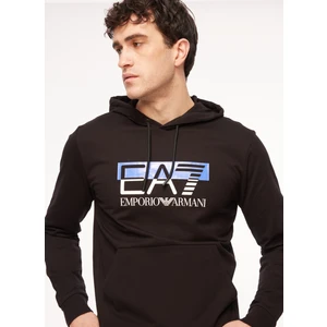 Ea7 Kapüşon Yaka Siyah Erkek Sweatshırt 6RPM62PJ05Z1200