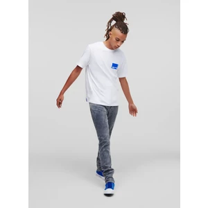 Karl Lagerfeld Bisiklet Yaka Beyaz Erkek T-Shirt 231D1706_KLJ Regular Sslv Logo Tee