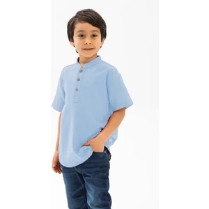 Eliş Şile Bezi Kısa Kol Şile Bezi Bodrum Erkek Çocuk Tshirt Açık Mavi 3074