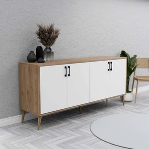 MEZZA 1676 HERA 180 CM (AHŞAP AYAKLI) MODERN KONSOL SEPET-BEYAZ