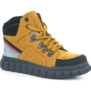 Deri Sarı Fermuarlı Erkek Çocuk Bot