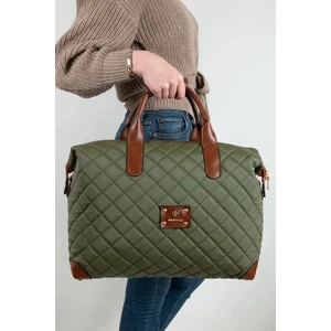 Çanta Trend Miami Polo Büyük Boy Baskılı Siyah Valiz Tarzı El ve Omuz Çantası