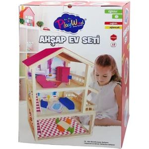Oyuncak Ahşap Ev Seti ONY-398