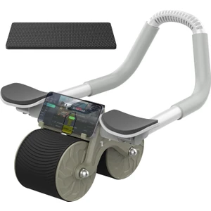 Relife Ab-04 Ab Roller Dirsek Destekli Karın Çalıştırıcı, Otomatik Geri Tepme Özellikli, Diz Matlı Karın Kası Çalıştırıcı, Erkekler ve Kadınlar Için, Karın Kası Antrenmanı, Çift Tekerlekli