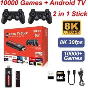 5g Uyumlu 8k 30FPS Ultra Hd Android Tv + Game Stick +1000 Games Gamebox