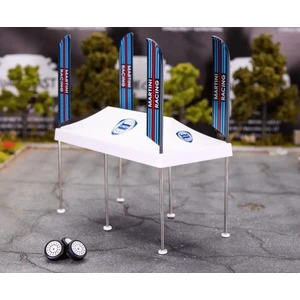 Mini Gt AC16 Paddock Service Tent Set-Martini Racing Model Araba