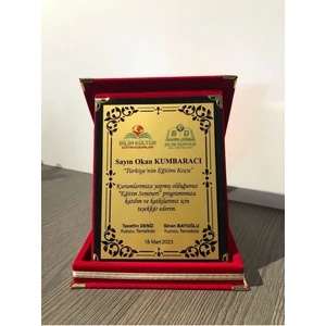 Sıradışı Reklam Plaketkadifekutulukişiyeözel Baskılı