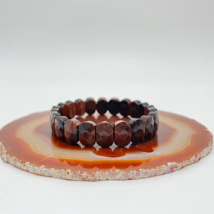 Yıldız Doğal Taş Kırmızı Kaplan Gözü Doğal Taş Roleks Bileklik