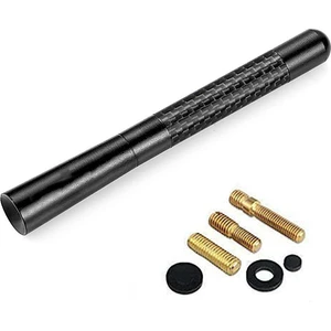 Mini Cooper Electric Uyumlu Siyah Karbon Fiber Oto Radyo Anteni Çubuk Anten 12 cm