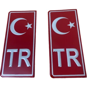 Tr Kırmızı Plaka Stıcker