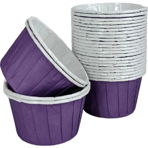 Trend Hediye Sepeti 50'li Mor Muffin Kek Kalıbı , Kek Kapsülü Cupcake Kalıbı , Airfryer Uyumlu