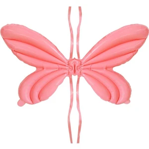 Patladı Gitti Büyük Boy Pembe Kelebek Kanat Folyo Balon
