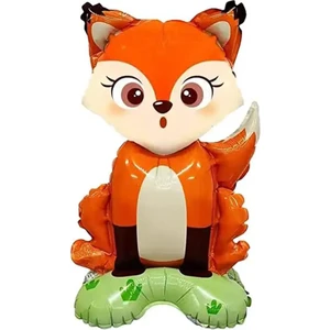Patladı Gitti Safari Tilki Figür Ayaklı Folyo Balon 48*50 cm