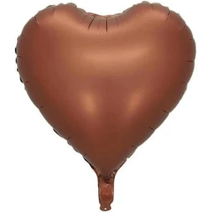 Patladı Gitti Karamel Kalp Folyo Balon 18 Inç - 45 cm
