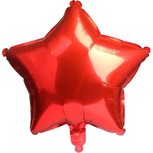 Patladı Gitti Kırmızı Yıldız Folyo Balon 45 cm - Bebek Çocuk Parti Kutlama