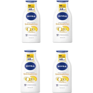 4 adet Nivea Q10 250 ml Sıkılaştırıcı Vücut Losyonu 10 Günde Sıkılaşma Süper Eko Paket