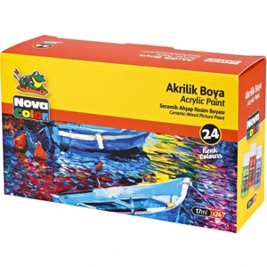 Nova Color Akrilik Boya 24 Renk x 17 ml Şişe