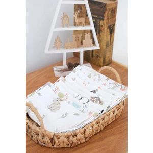 Çift Taraflı Müslin Mendil 10’lu Set 25x25cm Yenidoğan için Ağız Mendili Doğal Sıvı Geçirmez Kumaş