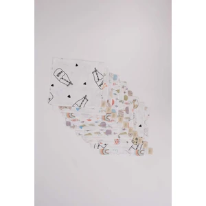 Çift Taraflı Müslin Ağız Mendili 5’li Set 25x25cm Bebek için Sıvı Geçirmez Kumaş Baby Shower Hediyesi