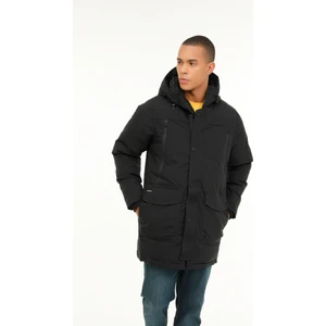 M-Adlers Long Coat 3pr Siyah Erkek Uzun Kaban