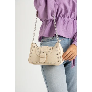 Nbi Bags Bony Zımbalı Timsah Desenli Siyah Kol Çantası