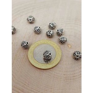Yaşam Tohumu 925 Ayar Gümüş Boncuk Ara Malzeme 6.5mm/2 Adet (45618)