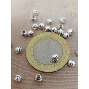 Yaşam Tohumu 925 Ayar Gümüş Boncuk Ara Malzeme 3.5*4mm/5 Adet (45636)