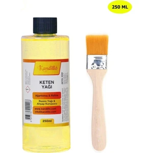 Dünya Magnet Ağartılmış Rafine Keten Yağı 250 Ml. Resim Yağı + Fırça
