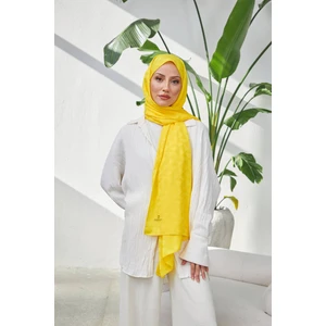 Triangle Desen Ipeksi Jakar Şal Sarı 9005-02